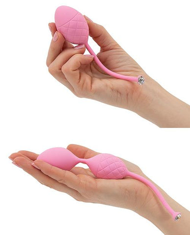 Pillow Talk Frisky Luxurious Pleasure Balls W/Swarovski® Crystal-Sexual Enhancers-B.M.S. Enterprises-Pink-Slightly Legal Toys
