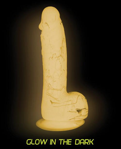 Addiction 7.5" Glow In The Dark Dildo - Slightly Legal Toys - Addiction 7.5" Glow In The Dark Dildo BL - Blue, silicone, Suction Cup B.M.S. Enterprises