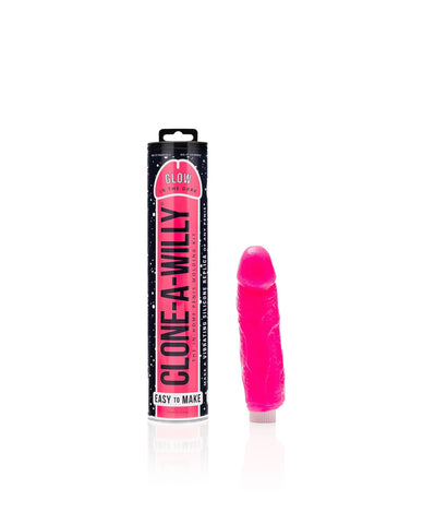 Clone-A-Willy Kit Vibrating Glow in the Dark - Hot Pink