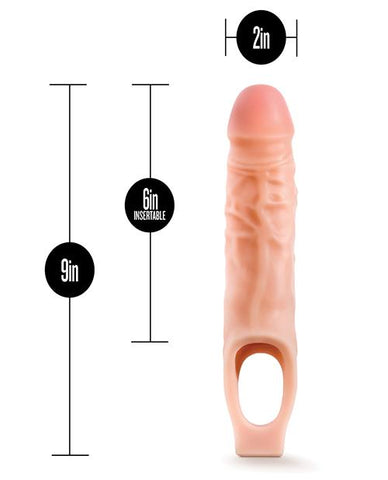 Blush Performance Plus Silicone Cock Sheath Penis Extender - Slightly Legal Toys - Blush Performance Plus Silicone Cock Sheath Penis Extender Extensions, Flesh, silicone Blush Novelties