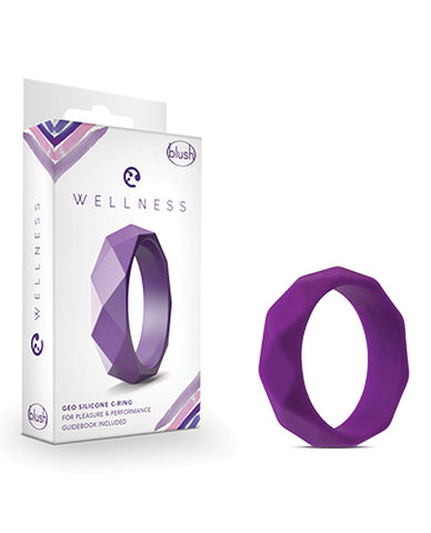 Blush Wellness Geo C Ring - Slightly Legal Toys - Blush Wellness Geo C Ring Cockrings & Lassos, PR - Purple, prolong, silicone Blush Novelties