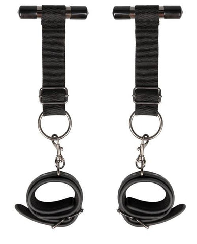 Easy Toys Over The Door Wrist Cuffs - Black - Slightly Legal Toys - Easy Toys Over The Door Wrist Cuffs - Black BK - Black, Hand Or Wrist Cuffs Edc Internet Bv