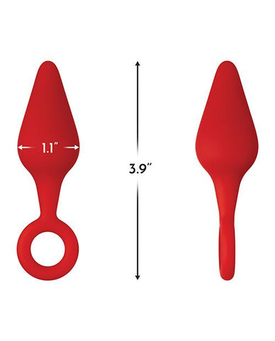 Forto F-10 Silicone Plug w/Pull Ring - Slightly Legal Toys - Forto F-10 Silicone Plug w/Pull Ring Cockrings & Lassos, RD - Red, silicone Vvole LLC