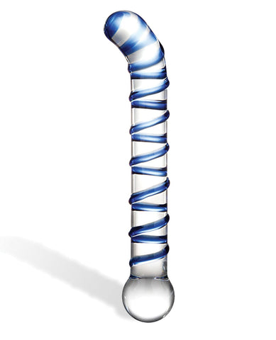 Glas Mr. Swirly 6.5" G-spot Glass Dildo-Dongs & Dildos-Electric Eel INC-Slightly Legal Toys