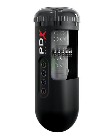 PDX Elite Moto Blower - Stroking, Suction & Vibration - Slightly Legal Toys - PDX Elite Moto Blower - Stroking, Suction & Vibration abs_plastic, BK - Black, Miscellaneous Masturbators - Vibrating, silicone, thermopla, Vibrating Masturbator Pipedream Products