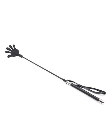 Plesur 22" Hand Shaped Silicone Crop - Black - Slightly Legal Toys - Plesur 22" Hand Shaped Silicone Crop - Black Bag, BK - Black, Paddles, silicone S & G Entertainment / Plesur