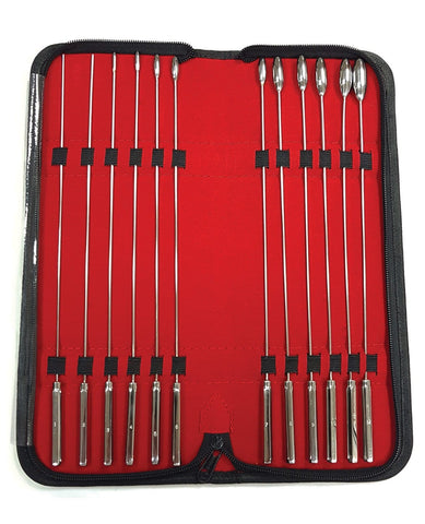 Rouge Stainless Steel Rosebud Dilator Set - Set Of 12-Bondage Blindfolds & Restraints-Rouge Garments Ltd-Slightly Legal Toys
