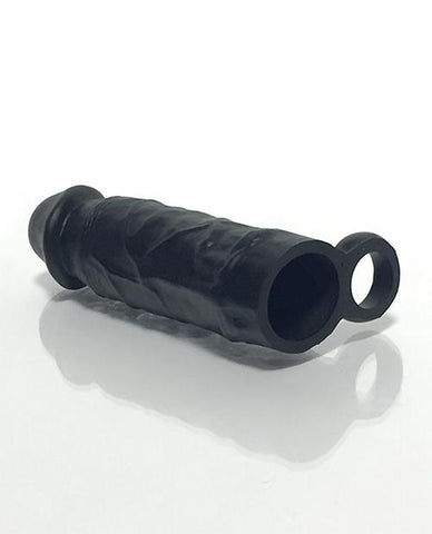 Boneyard Meaty 3X Stretch Silicone Extender - Slightly Legal Toys - Boneyard Meaty 3X Stretch Silicone Extender BK - Black, Clamshell, silicone, Sleeves Rascal Video LLC