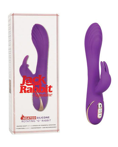 Jack Rabbit Signature Heated Silicone Rotating "G" Rabbit - Slightly Legal Toys - Jack Rabbit Signature Heated Silicone Rotating "G" Rabbit abs_plastic, PR - Purple, Rabbits & Specialities - Rechargeable, silicone California Exotic Novelties