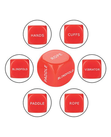 Lets Get Kinky Dice - Slightly Legal Toys - Lets Get Kinky Dice acrylic, Clamshell, Romance & Couples - Dice California Exotic Novelties