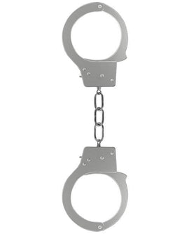 Shots Ouch Beginner Metal Handcuffs - Slightly Legal Toys - Shots Ouch Beginner Metal Handcuffs Hand Or Wrist Cuffs, metal, SV - Silver Shots America LLC