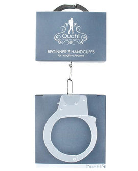 Shots Ouch Beginner Metal Handcuffs - Slightly Legal Toys - Shots Ouch Beginner Metal Handcuffs Hand Or Wrist Cuffs, metal, SV - Silver Shots America LLC