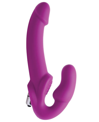 Strap U Vibrating Strapless Silicone Strap On Dildo-Strap Ons-Xr LLC-Slightly Legal Toys