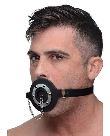 Master Series Pie Hole Silicone Feeding Gag - Slightly Legal Toys - Master Series Pie Hole Silicone Feeding Gag Ball Gags, Box, Etc, metal, silicone Xr LLC