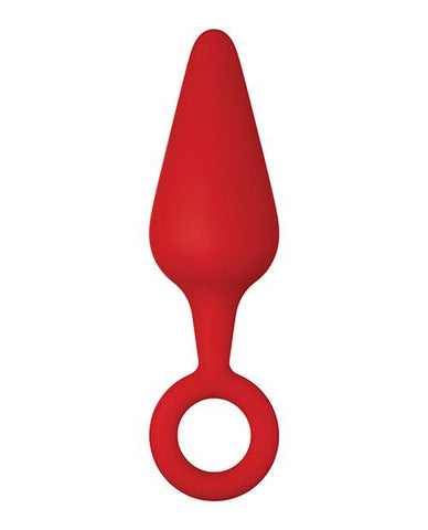 Forto F-10 Silicone Plug w/Pull Ring - Slightly Legal Toys - Forto F-10 Silicone Plug w/Pull Ring Cockrings & Lassos, RD - Red, silicone Vvole LLC