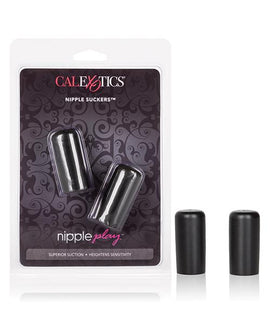 Nipple Play Nipple Suckers - Slightly Legal Toys - Nipple Play Nipple Suckers BK - Black, Box, Breast Ticklers, latex California Exotic Novelties