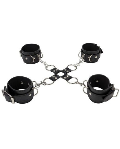 Shots Ouch Leather Hand & Leg Cuffs-Bondage Blindfolds & Restraints-Shots America LLC-Slightly Legal Toys