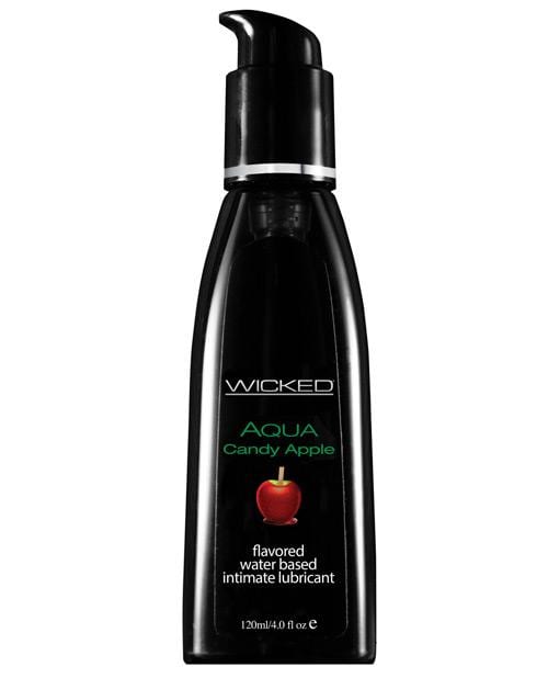 Wicked Sensual Care Aqua Waterbased Lubricant - Flavors-Lubricants-Wicked Sensual Care-Candy Apple-4 Oz-Slightly Legal Toys