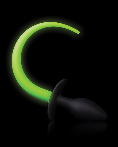 Shots Ouch Puppy Tail Plug - Glow In The Dark