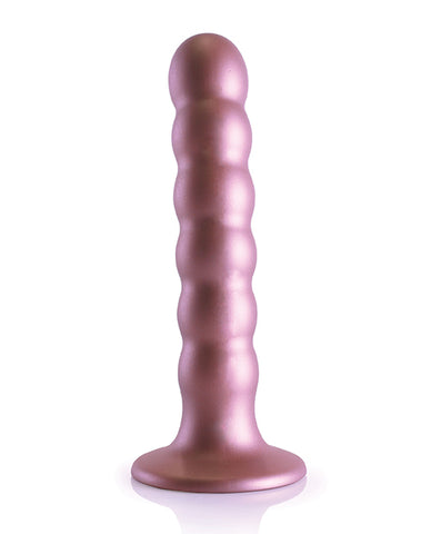 Shots Ouch 5" Beaded G-spot Dildo - Rose Gold