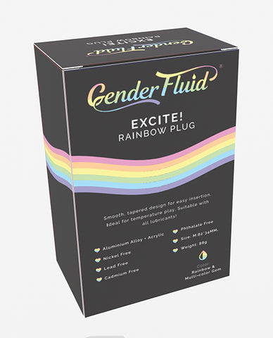 Gender Fluid Excite! Rainbow Plug