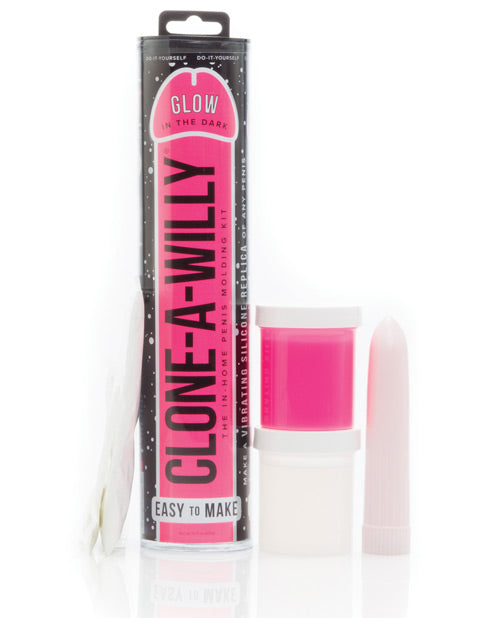 Clone-A-Willy Kit Vibrating Glow in the Dark - Hot Pink-Empire Labs-Slightly Legal Toys