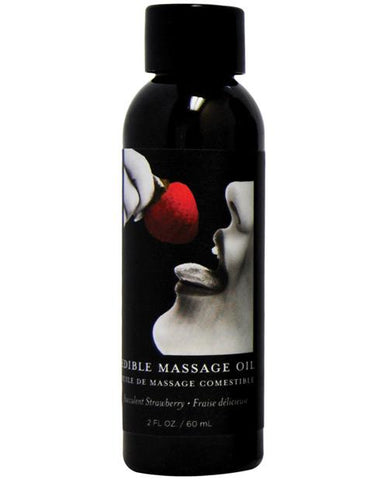 Earthly Body Edible Massage Oil - 2 Oz-Massage Products-Earthly Body-Strawberry-Slightly Legal Toys
