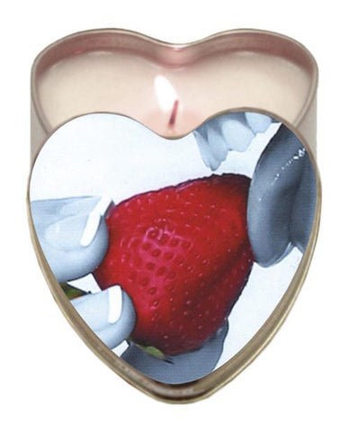 Earthly Body Sun Touched Edible Candle - Heart Tin 4.7 Oz-Setting The Mood-Earthly Body-Strawberry-Slightly Legal Toys