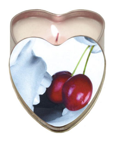 Earthly Body Sun Touched Edible Candle - Heart Tin 4.7 Oz-Setting The Mood-Earthly Body-Cherry-Slightly Legal Toys