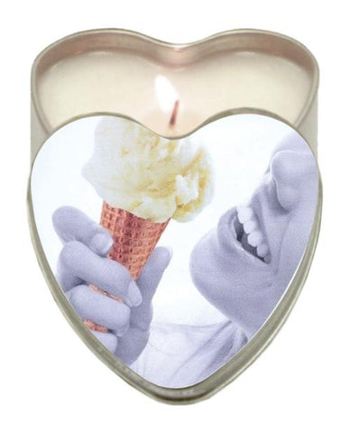 Earthly Body Sun Touched Edible Candle - Heart Tin 4.7 Oz-Setting The Mood-Earthly Body-Vanilla-Slightly Legal Toys