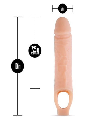 Blush Performance Plus Silicone Cock Sheath Penis Extender - Slightly Legal Toys - Blush Performance Plus Silicone Cock Sheath Penis Extender Extensions, Flesh, silicone Blush Novelties