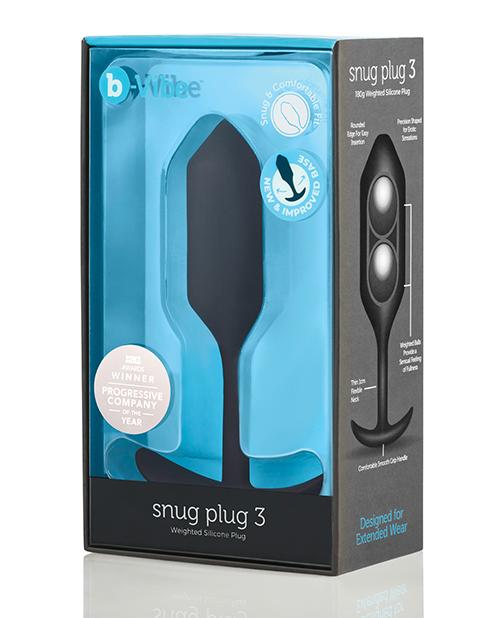 b-Vibe Weighted Snug Plug 3 - 180 g - Slightly Legal Toys - b-Vibe Weighted Snug Plug 3 - 180 g Butt Plugs Cotr INC