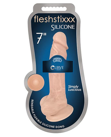 Fleshstixxx 7" Dual Density Bendable Dong w/Balls