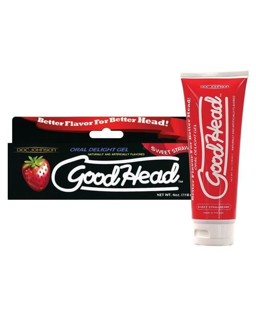 GoodHead Oral Gel - 4 Oz-Sexual Enhancers-Doc Johnson-Sweet Strawberry-Slightly Legal Toys