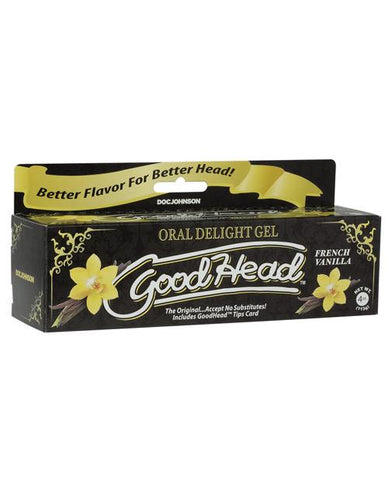GoodHead Oral Gel - 4 Oz-Sexual Enhancers-Doc Johnson-French Vanilla-Slightly Legal Toys