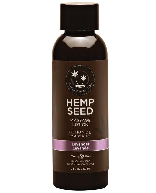 Earthly Body Hemp Seed Massage Lotion-Massage Products-Earthly Body-Lavender-2 oz.-Slightly Legal Toys