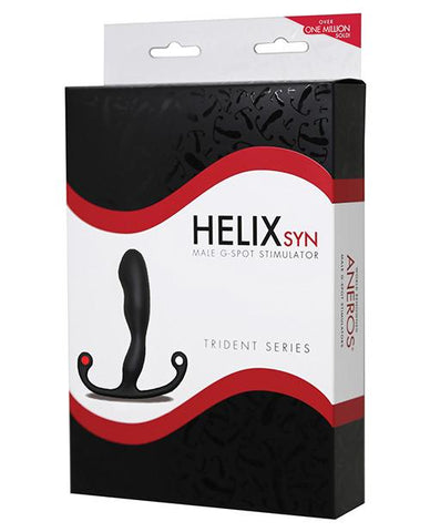 Aneros Helix Syn Trident Series Prostate Stimulator - Slightly Legal Toys - Aneros Helix Syn Trident Series Prostate Stimulator BK - Black, Box, Butt Plugs, taint High Island Health-aneros