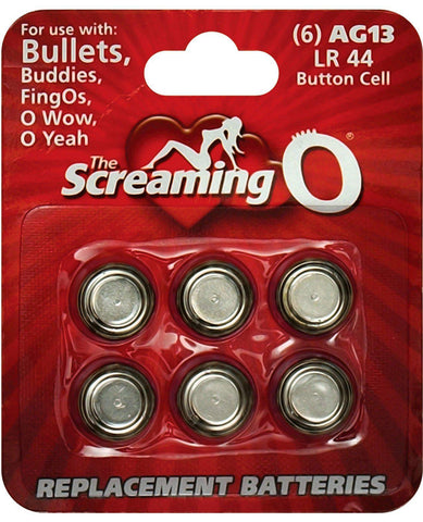 Screaming O AG13 Batteries - Sheet Of 6 (bullet,Owow,Fingo,Bullet Buddies,O Gee)-Batteries-Bushman Products-Slightly Legal Toys