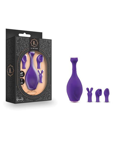 Lush Juna High-Frequency Vibe w/4 Attachments - Slightly Legal Toys - Lush Juna High-Frequency Vibe w/4 Attachments abs_plastic, Clit Ticklers, PR - Purple, silicone Blush Novelties