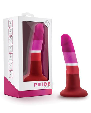 Avant Pride 3 Silicone Dildo - Lipstick Lesbian - Slightly Legal Toys - Avant Pride 3 Silicone Dildo - Lipstick Lesbian Probes & Plugs, silicone Blush Novelties