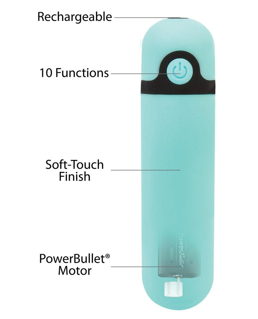 Simple & True Rechargeable Vibrating Bullet - Teal-Stimulators-B.M.S. Enterprises-Slightly Legal Toys