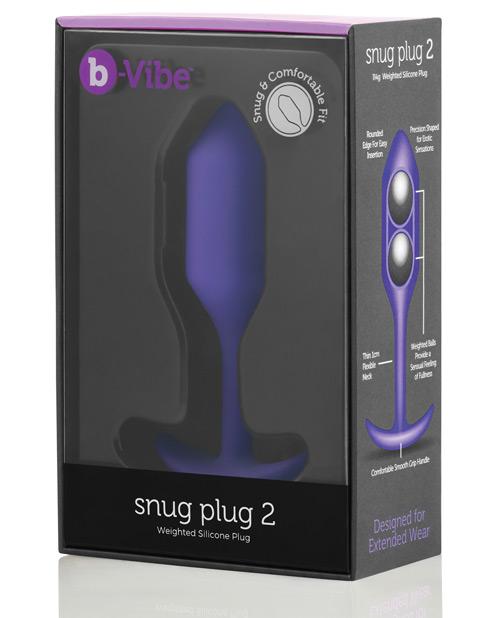 b-Vibe Weighted Snug Plug 2 - 114 g - Slightly Legal Toys - b-Vibe Weighted Snug Plug 2 - 114 g Butt Plugs Cotr INC