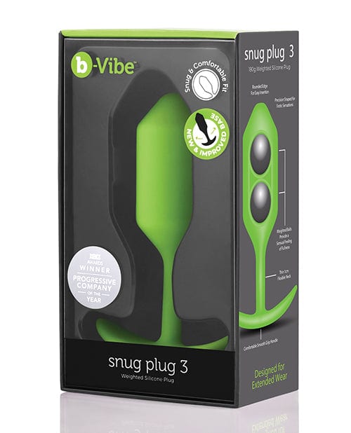 'b-vibe Weighted Snug Plug 3 - 180 G Lime