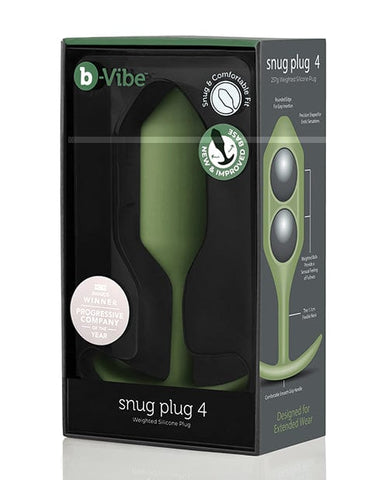 'b-vibe Weighted Snug Plug 4 - 256 G Army