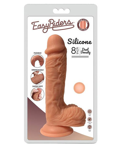 Easy Rider Dual Density 8" Silicone Dong w/Balls