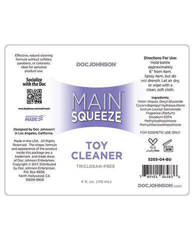 Main Squeeze Toy Cleaner - 4 Oz