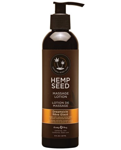 Earthly Body Hemp Seed Massage Lotion-Massage Products-Earthly Body-Dreamsicle-8 oz.-Slightly Legal Toys