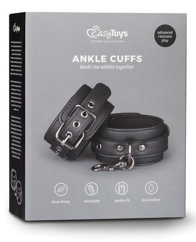 Easy Toys Fetish Ankle Cuffs - Black - Slightly Legal Toys - Easy Toys Fetish Ankle Cuffs - Black BK - Black, Leg & Ankle Cuffs Edc Internet Bv