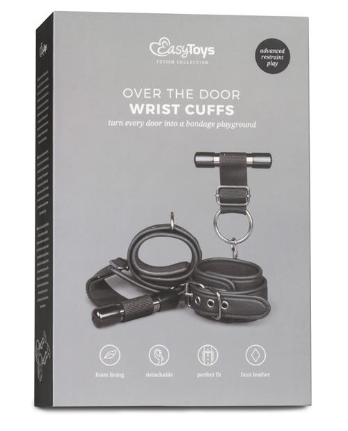 Easy Toys Over The Door Wrist Cuffs - Black - Slightly Legal Toys - Easy Toys Over The Door Wrist Cuffs - Black BK - Black, Hand Or Wrist Cuffs Edc Internet Bv