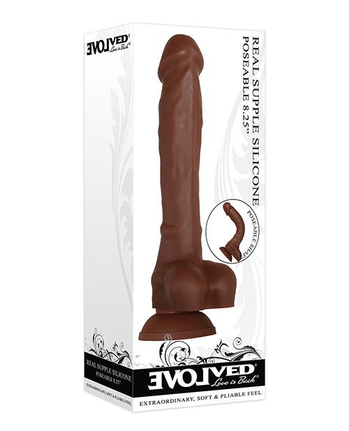 Evolved Real Supple Silicone Poseable 8.25” Dildo